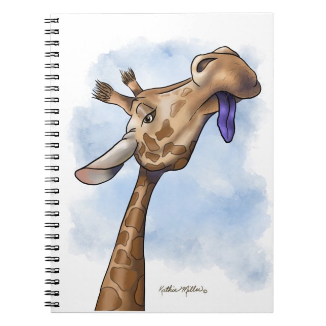 Nedlåtande giraffteckning anteckningsbok (Framsidan)