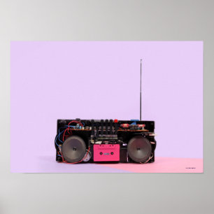 Nedmonterad bärbar stereo poster