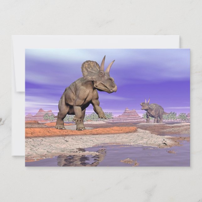 Nedoceratops/diceratops dinosaurs av naturen (Framsida)