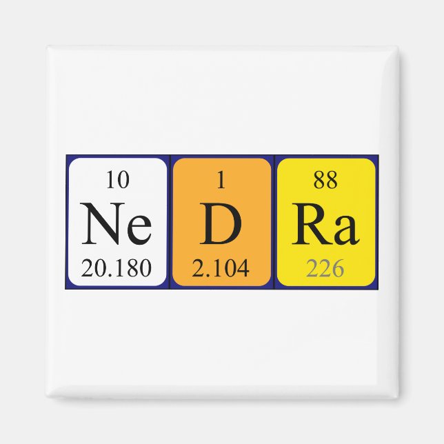 Nedra Periodisk magnet bord namn (Framsidan)