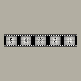Nedräkning av filmstrimlingsfilter poster