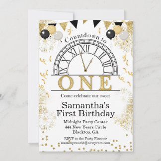 Nedräkning till en födelsedag Inbjudan