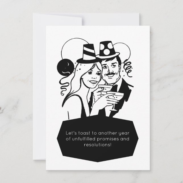 Nedräkningen av Kväll i Party Inbjudningar (Framsida)