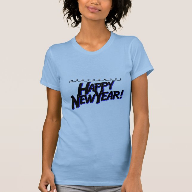 Nedräkninggott nytt år t-shirt (Framsida)