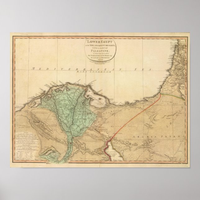 Nedre Egyptenen, Palestina Poster (Framsidan)