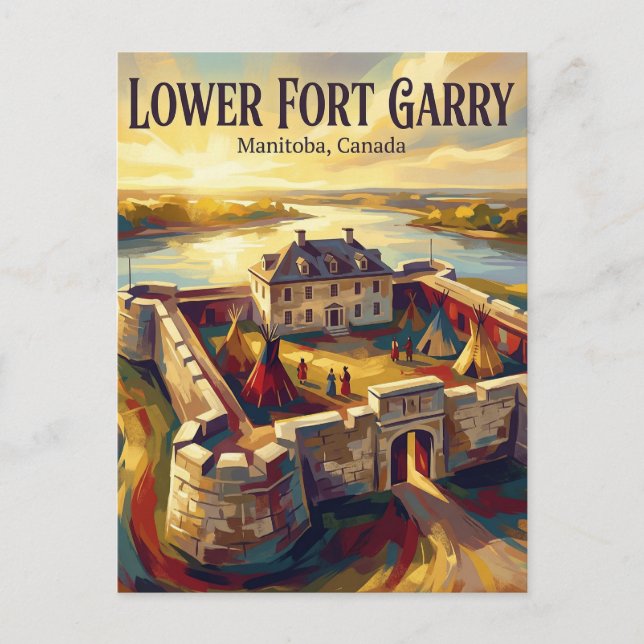 Nedre Fort Garry Kanada Vykort (Framsida)