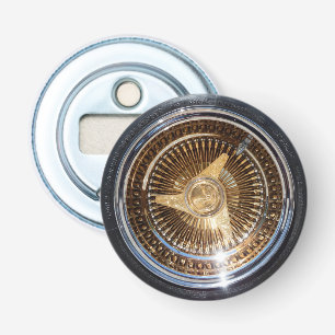 Nedre Guld Wire Hjul med låg rider Rims Däck Flasköppnare