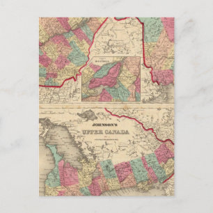 Nedre Kanada och New Brunswick Upper Canada Vykort