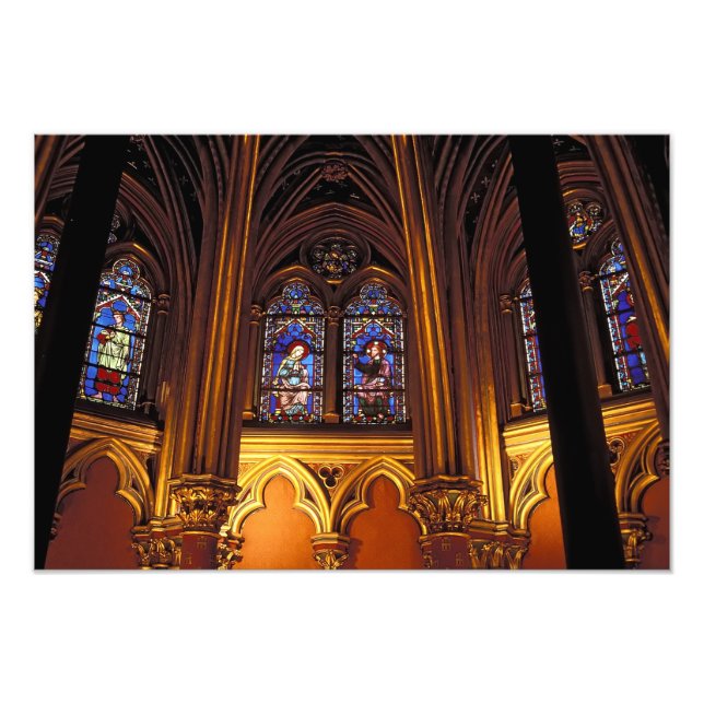 Nedre kapell i La Sainte-Chapelle, Paris, 2 Fototryck (Framsidan)