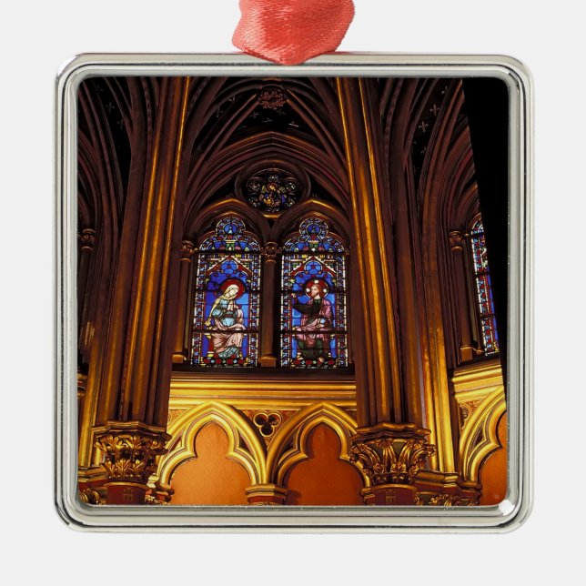 Nedre kapell i La Sainte-Chapelle, Paris, 2 Julgransprydnad Metall (Framsidan)