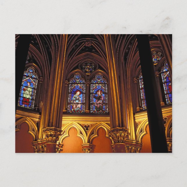 Nedre kapell i La Sainte-Chapelle, Paris, 2 Vykort (Framsida)