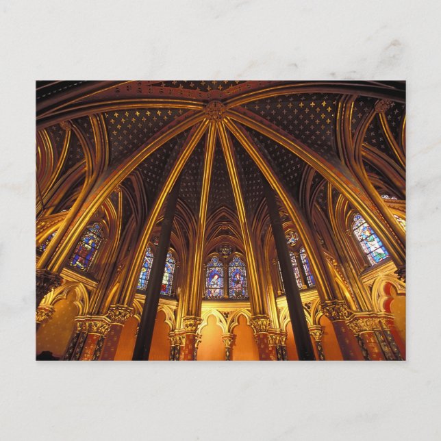 Nedre kapell i La Sainte-Chapelle, Paris, Vykort (Framsida)