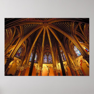 Nedre kapellet La Sainte-Chapelle, Paris. Poster