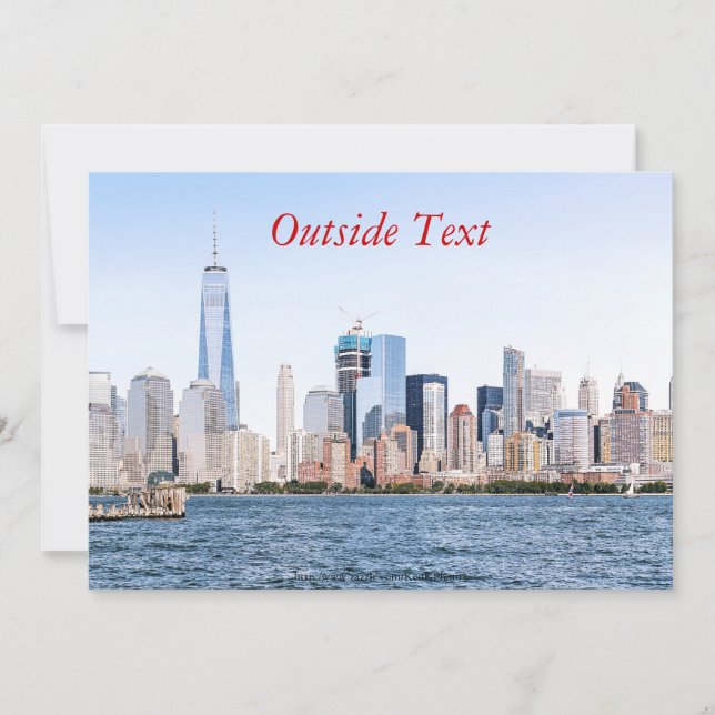 Nedre Manhattan Färg Sketch-inbjudan Inbjudningar (Framsida)