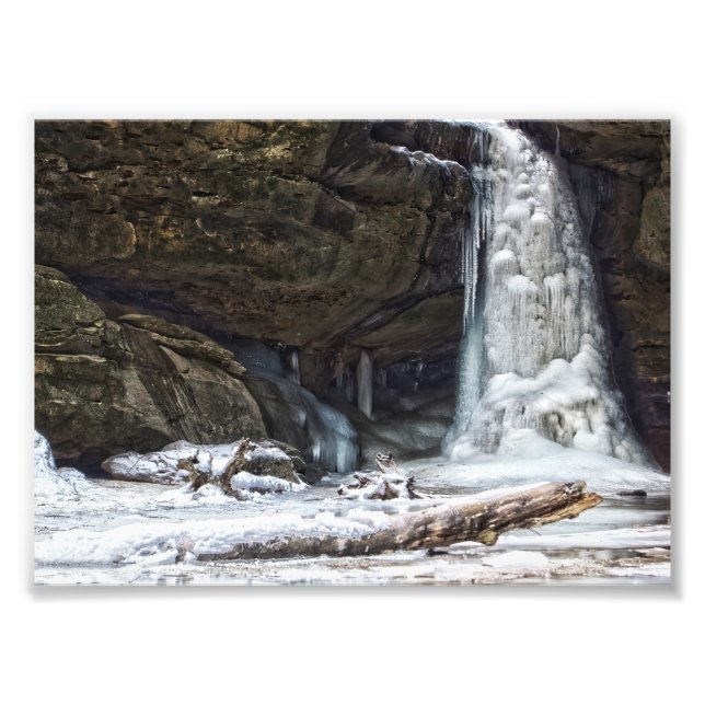 Nedre murar i vinter, Conkles Hollow, Ohio Fototryck (Framsidan)