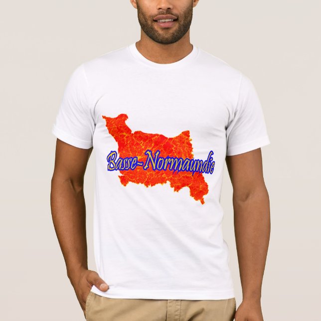 Nedre Normandie - Basse Normaundie  T Shirt (Framsida)