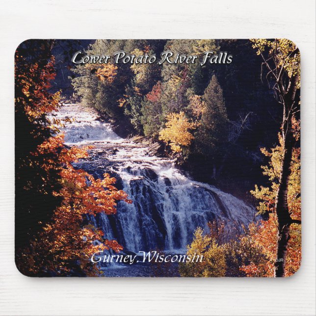 Nedre Potato River Falls mousepad Musmatta (Framsidan)