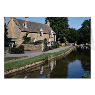 Nedre slaktfloden Ewe, Cotswments, England Hälsningskort