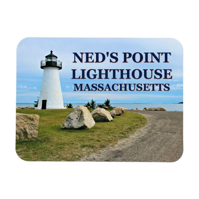 Ned's Point Lighthouse, Massachusetts Photo Magnet (Horisontell)