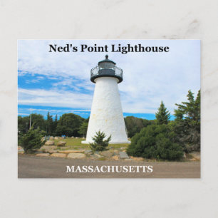 Ned's Point Lighthouse, Massachusetts Postcard Vykort