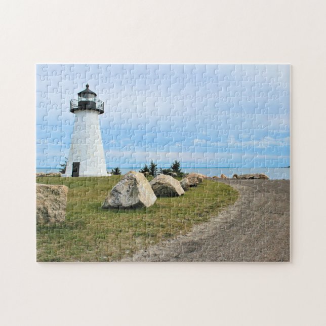 Ned's Point Lighthouse, Massachusetts Puzzle Pussel (Horisontell)