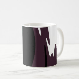 Nedsänkning: Abstrakt Black, White, Lila & Grönt Kaffemugg
