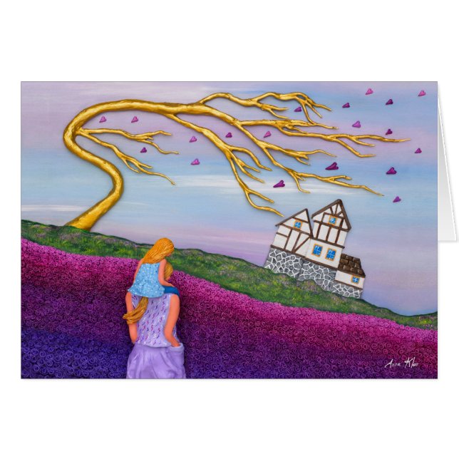 Nedsänkt - vågrät hälsningskort (Framsidan Horizontal)