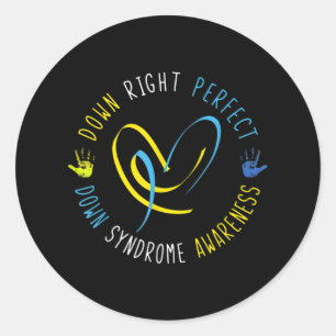Nedsatt syndrom Dag 21 mars Ned Höger Pe Runt Klistermärke