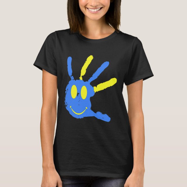 Nedsatt syndrom T21-dag för flickor T Shirt (Framsida)
