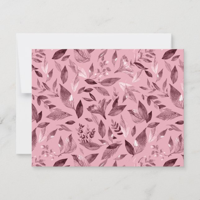 Nedsatt vattenfärg löv 3 anteckningskort (Framsida)