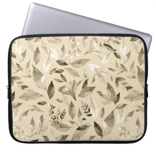 Nedsatt vattenfärg löv 4 laptop fodral