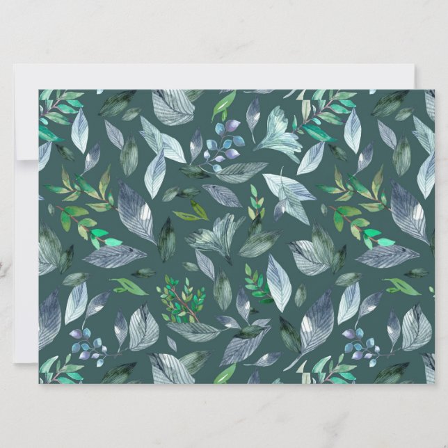 Nedsatt vattenfärg löv 5 spara datumet (Framsida)