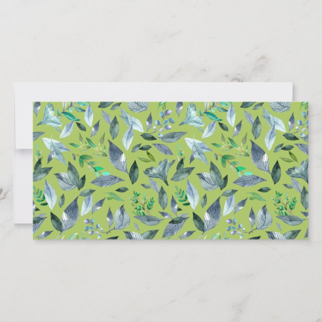 Nedsatt vattenfärg löv 6 meddelande (Framsida)