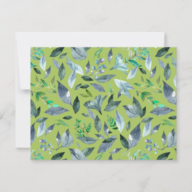 Nedsatt vattenfärg löv 6 spara datumet (Framsida)