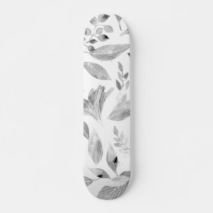 Nedsatt vattenfärg löv 8 mini skateboard bräda 18,5 cm