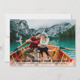 Nedskalad bröllopsfotografianmälan meddelande