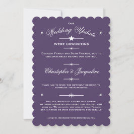 Nedskalad Bröllopsuppdatering Elegant Dammgrå Lila Meddelande