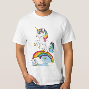 Nedskärning av resultattavla för Unicorn-storlek T Shirt