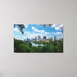 Nedstad Austin Skyline från Norwood- Austin Texas Canvastryck