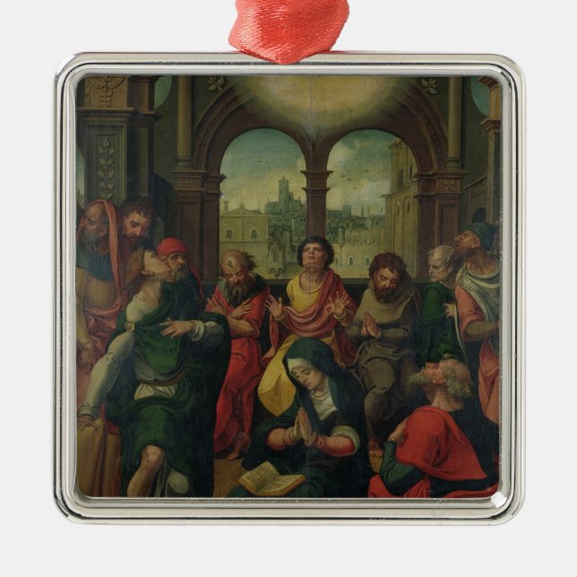 Nedstigning av den heliga spöken julgransprydnad metall (Framsidan)