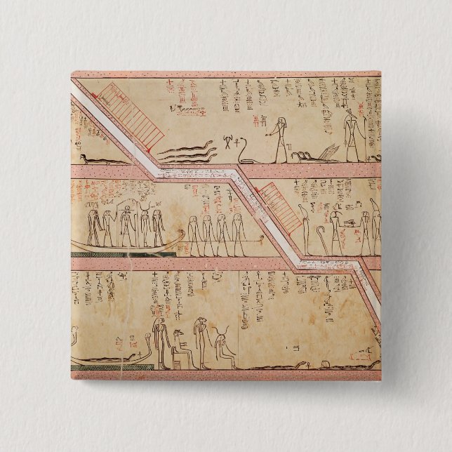 Nedstigning av sarkofaget in i graven knapp (Framsida)