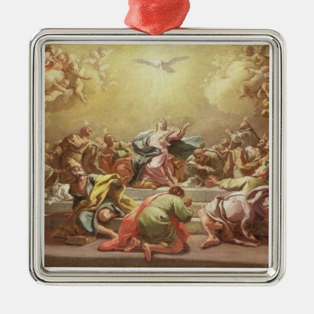 Nedstigningen av den heliga anden julgransprydnad metall (Framsidan)