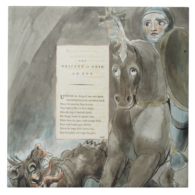 Nedstigningen av Odin, en Ode, från 'dikterna av Kakelplatta (Framsidan)