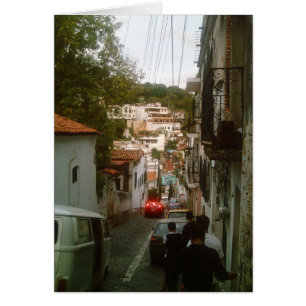 Nedströms på bergssidan i Taxco Hälsningskort