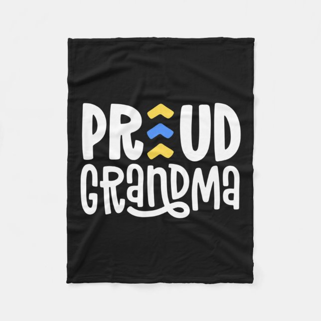 Nedsyndrome Grandma Awareness Gift Lucky Arrows Fleecefilt (Framsidan)