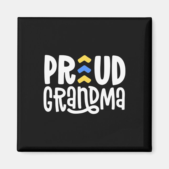 Nedsyndrome Grandma Awareness Gift Lucky Arrows Magnet (Framsidan)