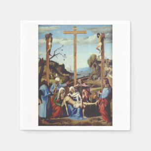 Nedtagningen av Jesus Kristus Helig Ikon Konst Pappersservett