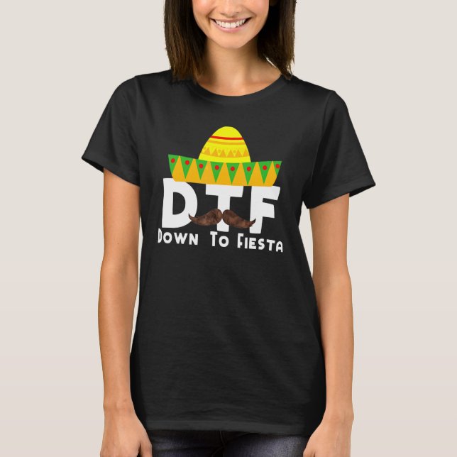Nedtill Fiesta Cinco de Mayo Costume Party Outfit T Shirt (Framsida)