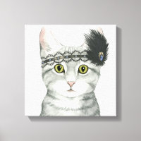 Nedton Cat | Bejeweled med Snöre