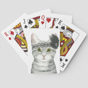 Nedton Cat Bejeweled med Snöre Casinokort